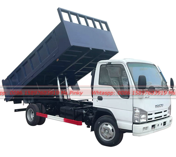 Personnalisation du matériel galvanisé Levage Dump Body Mini ISUZU Tipper Truck Export to Saipan