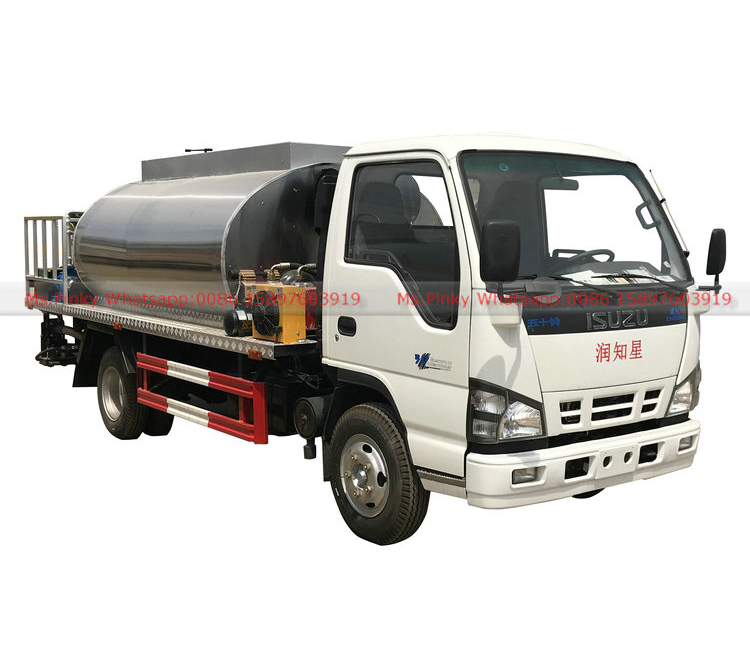 4000L ISUZU épandeur de bitume camion finisseur d'asphalte camions de machine de pulvérisation