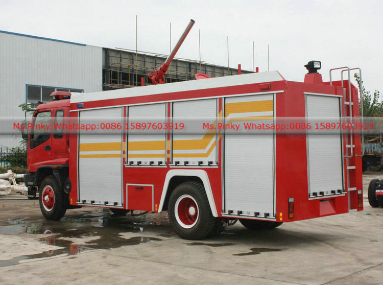 Processus de fonctionnement du camion de lutte contre l'incendie à mousse ISUZU